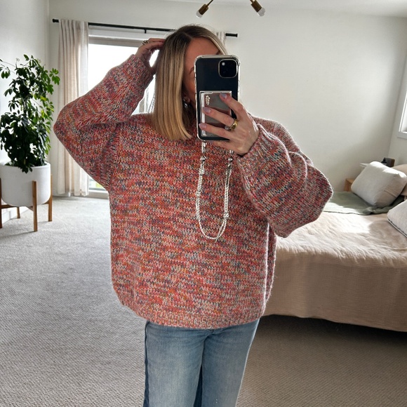 Velvet by Graham & Spencer Women's Trix Rainbow Alpaca Pullover Sweater Small - Picture 2 of 5